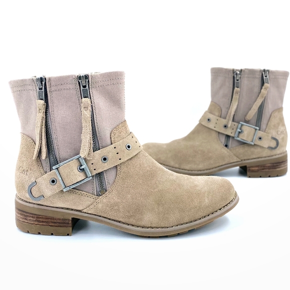 Caterpillar Shoes - CAT Caterpillar Double Zipper Moto Booties Sz 9